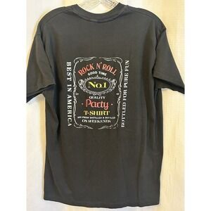 VTG 80s Rock N Roll Party T Shirt XL Single Stitch Whiskey Label Jack Daniel's